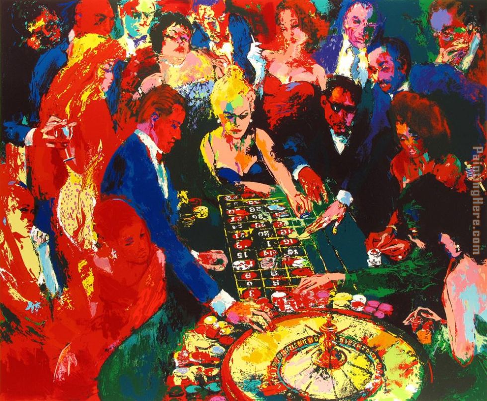 Leroy Neiman Roulette II painting anysize 50% off