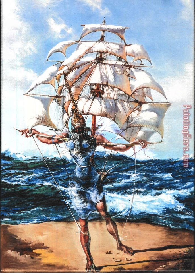 Salvador Dali The Ship Right Colors